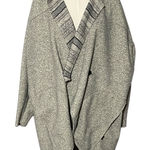 Burton Small Gray Oversized Wrap Cardigan Jacket Photo 0