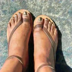 Vero Cuoio  sandals size 39 (8.5) never worn lather color brown Photo 5