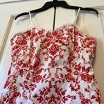 Vintage Red and White Jacquard Mini Dress Size 5/6 Photo 1