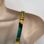 Old Navy  Tropical Banana Maxi Dress Womens S  Blue Green Cotton Blend‎ Tie Belt Photo 5