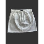 J.Crew Jeans White Denim Jean Raw Hem Cotton Mini Skirt Size 29 Photo 1