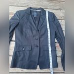Banana Republic Two-Button Closure Femme Black Stretch Blazer, Size 8 Photo 2