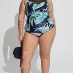 Torrid Black Floral Wireless Mesh High Neck One Piece Swimsuit Sz.3 NWT Photo 0