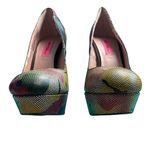 Betsey Johnson Ditan Floral Leather Platform Stiletto Corset Pumps Size 7.5M Photo 6