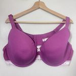 Cacique  Bra Womens 46D Pink Lightly Lined T Shirt Full Coverage Underwire Sporty Photo 0