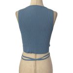 Bershka  Blue Knit Crop Top Women's Size Large | 46-24 Photo 1