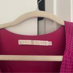 Marie Oliver  Vanessa Fuschia Pink Subtle Plaid Short Sleeve V Neck Maxi Dress Photo 3