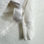 Everlane  | ReCotton 100% Cotton Long Sleeve Button Henley Top in White Photo 5