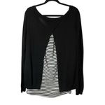 Torrid  Black Open‎ Back Sweater Layered Over Black/White Tank #10254291 1/1X Photo 5