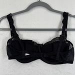 Victoria's Secret Victoria's‎ Secret Black Lace Bra Pink Bow Accent Lingerie Size 36C Photo 2