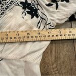 Billabong Women’s Dress Mini Ivory Black Floral Crossover Vneck Flare Sleeves M Photo 6