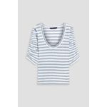 Veronica Beard Netto Striped Pima Cotton Jersey Tee in Stripe Size Medium Photo 1