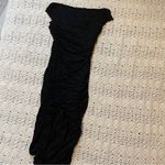 Bailey 44 Skinny Bunny Shirred Bodycon Midi Dress Black Speckle (Small) Photo 4