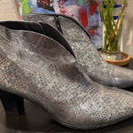 Ara Gray/Blue Metallic Snake Print Ankle Boots Gray Size undefined Photo 0