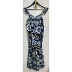 Free People  Bali Albright Jumpsuit in Navy Combo Size X-Large Photo 3