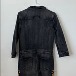 Free People Driftwood Farrah Denim Floral Embroidered Coveralls in Falling Sunflower Size: M Photo 13