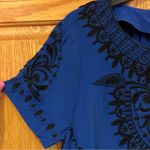 Lucky Brand  Embroidered Beaded Mini Shift Dress in Cobalt Blue & Black Size XS‎ Photo 8