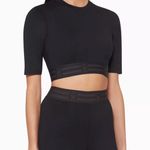 Good American  Black Icon Jersey Crop Top Photo 1