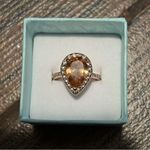 Kay Jewelers Citron Rose Gold 5 Carat Ring Rose Gold 925 With Diamonds Around Ring Size 5 Photo 2