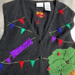 Bobbie & Brooks Vintage Bobbie Brooks Embroidered Appliqué Fall Festival Sweater Vest Size L Photo 4