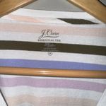 J. Crew Essentials Tee Shirt Short Sleeve Woman’s 3X Striped White Pink Purple Size undefined Photo 1