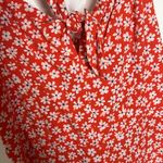 Old Navy NWT Red Floral Sleeveless Cropped Jumper Jumpsuit Photo 2