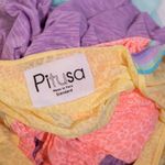 Pitusa Rainbow Yellow Pink Purple Blue Pastel Tiered Long Maxi Pullover Dress Photo 2