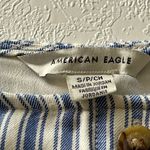 American Eagle  Striped Button-Front Mini Dress | Blue White Sleeveless A-Line | Photo 3