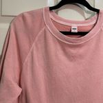 Old Navy Women’s  Crew Neck Sweatshirt Pale Pink Coral Dip Dye Size Medium Photo 1