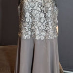 Women’s Gray Chiffon & Lace Formal Dress Matching Jacket Size XXL 20/22 NWT Photo 0