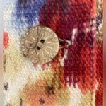 Coldwater Creek  Jewel Tone Floral Art to Wear 100% Cotton Jacket Medium Photo 5