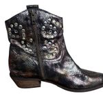 J. Renee Larch Leather Ankle Boots Copper Brown Studded Zip Heel Bootie Size 8.5 Photo 3