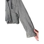 American Eagle  Cropped Hooded Flannel Shirt Plaid Size XL Photo 3