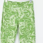 ZARA  Lime Green Marble Swirl Pull On Flare Pants Retro Hippie Womens Size Small‎ Photo 1