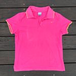 Nike Vintage Y2K Pink Grey Tag Polo Golf Shirt w/ Yellow Trim and Embroidery Photo 0