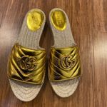 Gucci GG Marmont Espadrille Slippers 38 gold Photo 1