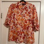 Karen Scott #116 COTTON BUTTON UP BLOUSE XL Photo 0