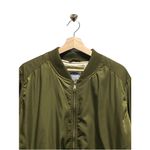 Old Navy  Quilted Satin Bomber Jacket Thyme Green Size XXL Minimalist Neutral Photo 6