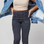 Spanx Stretch Twill Ankle Cargo Pants Washed Black Size Small Photo 0