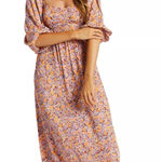 (NWT) Billabong Swept Away Floral Sweetheart Neckline Puff Sleeves Midi Dress XS (NWT) Billabong Swept Away Floral Sweetheart Neckline Puff Sleeves Midi Dress XS Photo 0