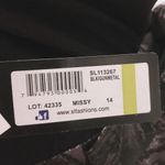 Slny  Dress Black Gunmetal Fit & Flare Open Back Tie Neck Maxi Size 14 New w/Tag Photo 10