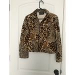 Vtg Selene Sport Women's Juniors Leopard Print Soft Fleece Zip Jacket Size M Size M Photo 1