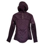 Athleta Women’s XXS Purple Quilted Long Sleeve Hooded Fleece Lined Zip Jacket Photo 4