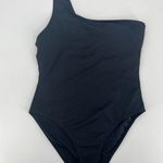 ANDIE Swim The Nantucket One Piece Swimsuit Sz L Black One Shoulder Photo 0