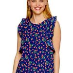 Juicy Couture  Ruffle Sleeve Berry Tank Top NWOT size Large Photo 0