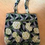 Vera Bradley Large Tote Bag Green and Black Paisley Photo 0
