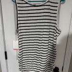 Motherhood Black and White Scoop Neck Sleeveless Tank Top Photo 3
