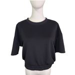 Yogalicious Scuba Lanston Cropped Top Black Size M Short Sleeve Pullover Photo 0