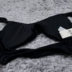 Aerie Ruffle Wide Strap Scoop Bikini Swim Top Women's Size Small Black Photo 5