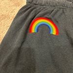 Aviator Nation  Charcoal Rainbow Embroidered Sweatpants Photo 4